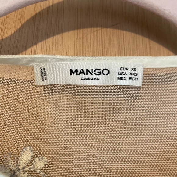 Mango sheer top with white embroidery - Picture 4 of 4